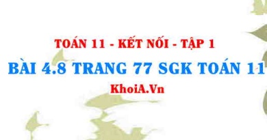 Bài 4.8 trang 77 SGK Toán 11 tập 1 Kết nối tri thức